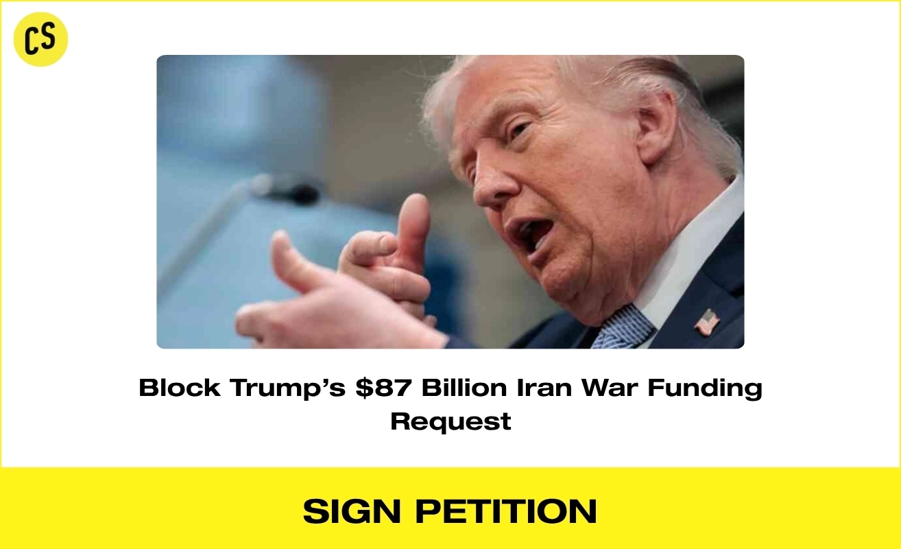 Block Trump’s $87 Billion Iran War Funding Request